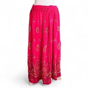 Elegant Pink Embellished Women's Skirt